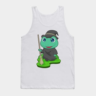 Frog Witch Broom Tank Top